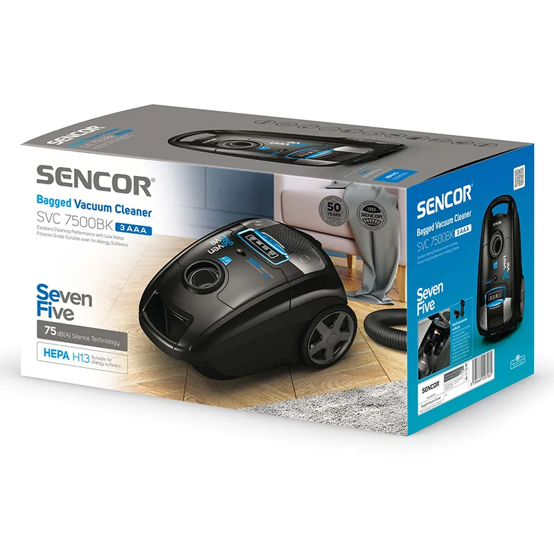 Aspirator cu Sac Negru Sencor
