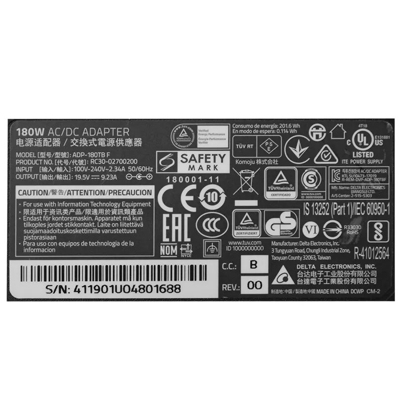 Alimentator Laptop Razer 19.5V 9.23A 180W Adp-180TB