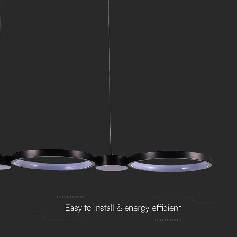 Candelabru LED 38W 4000K 95X100CM - Negru