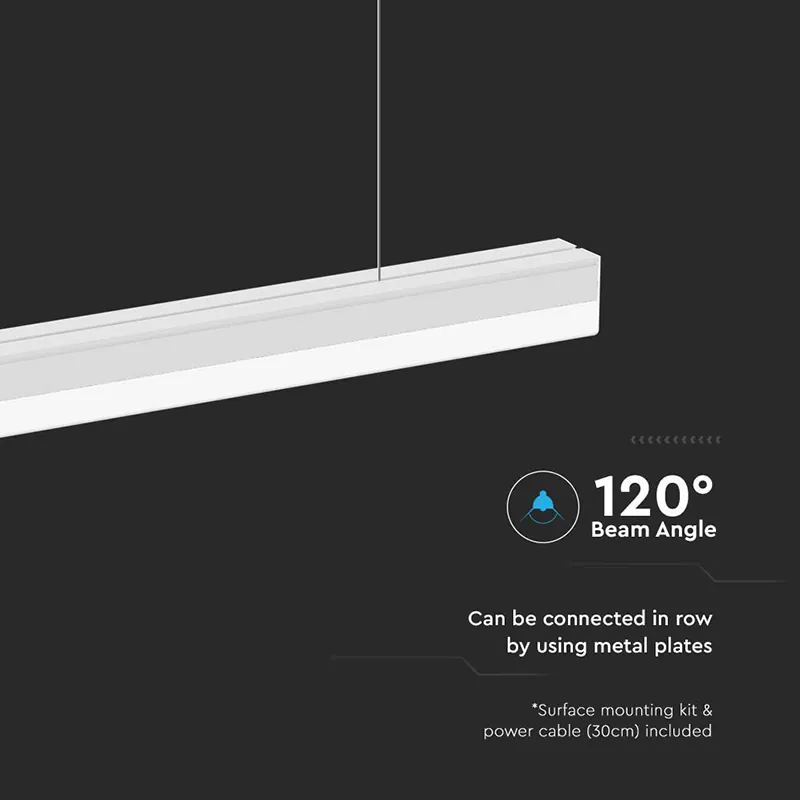 Corp Iluminat LED Liniar 120CM 40W 4000K Alb Neutru - Alb