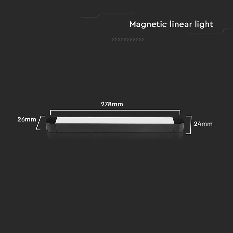 Corp LED Magnetic 14W 4000K - Negru