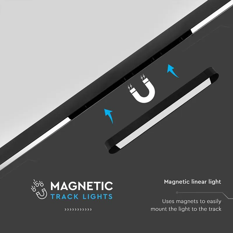 Corp LED Magnetic 14W 4000K - Negru