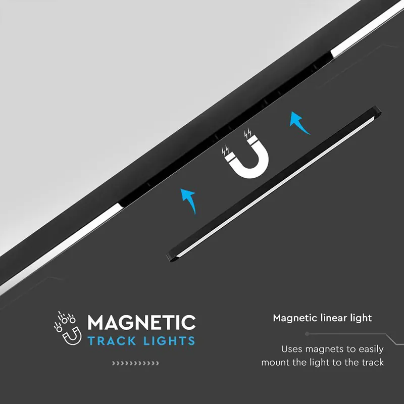 Corp LED Magnetic 20W 3000K - Negru