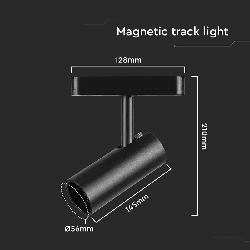 Corp LED Magnetic 20W 3000K - Negru