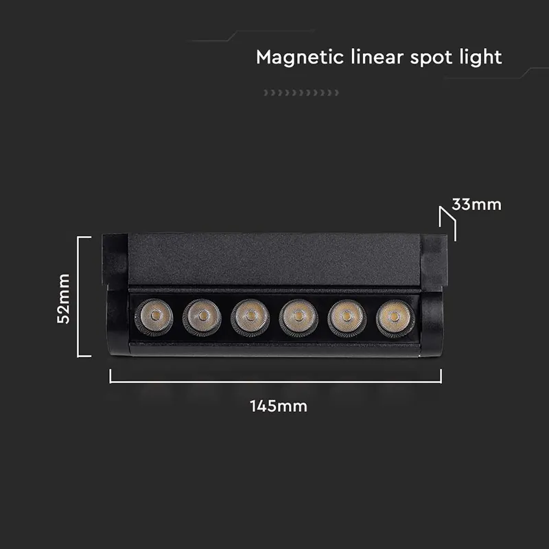 Corp LED Magnetic 5W 3000K - Negru