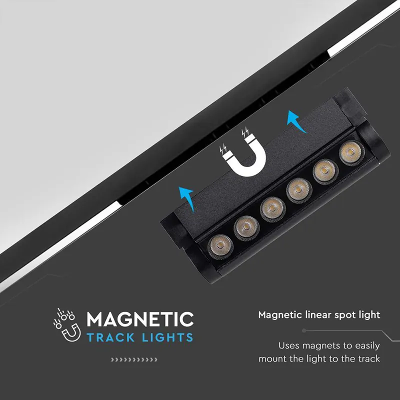 Corp LED Magnetic 5W 3000K - Negru