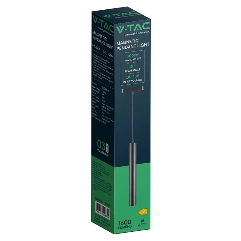 Corp LED Magnetic 15W 3000K - Negru