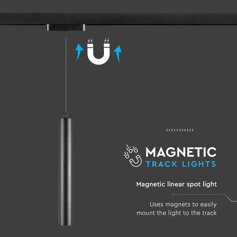 Corp LED Magnetic 15W 3000K - Negru