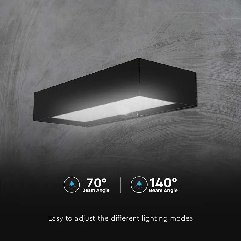 Lampa Exterioara 6W IP65 4000K Incarcare Solara -Negru