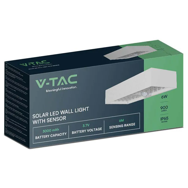 Lampa Exterioara 6W IP65 4000K Incarcare Solara - Alb