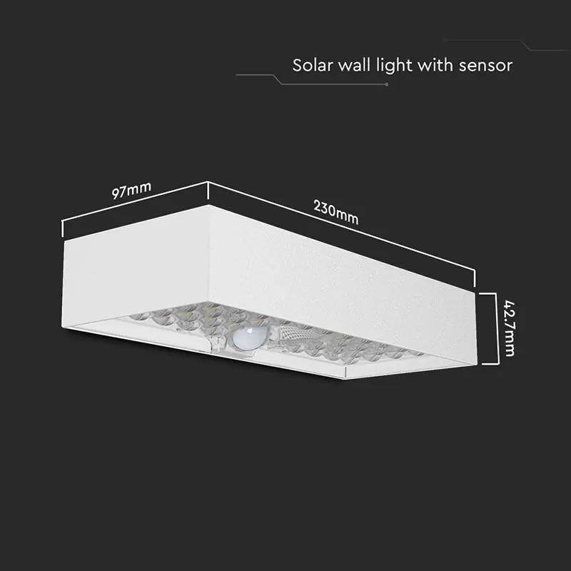 Lampa Exterioara 6W IP65 4000K Incarcare Solara - Alb