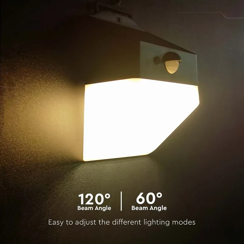 Lampa Exterioara 2W 4000K Incarcare Solara - Alb/Negru