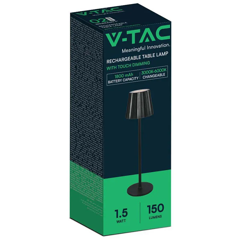 Lampa LED 1.5W 3IN1 cu Acumulator - Negru