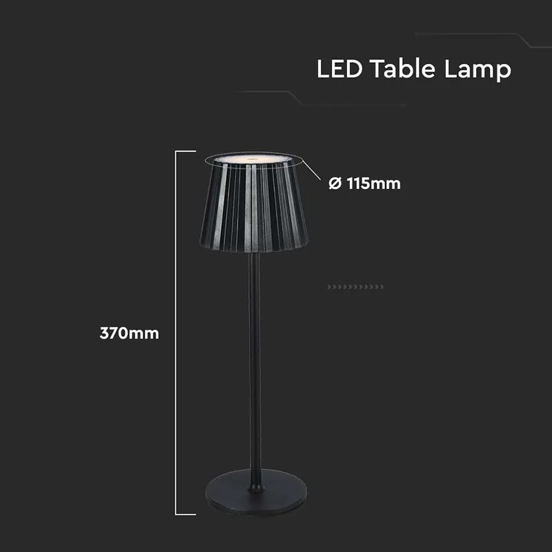 Lampa LED 1.5W 3IN1 cu Acumulator - Negru