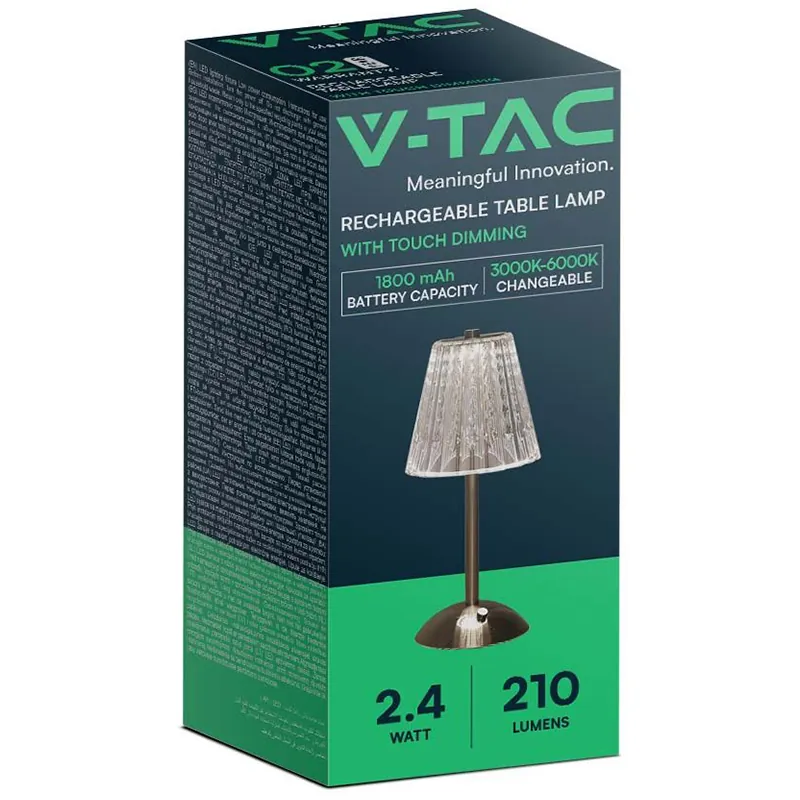 Lampa Birou 3W 3IN1 cu Acumulator 1800MAH - Nickel Auriu