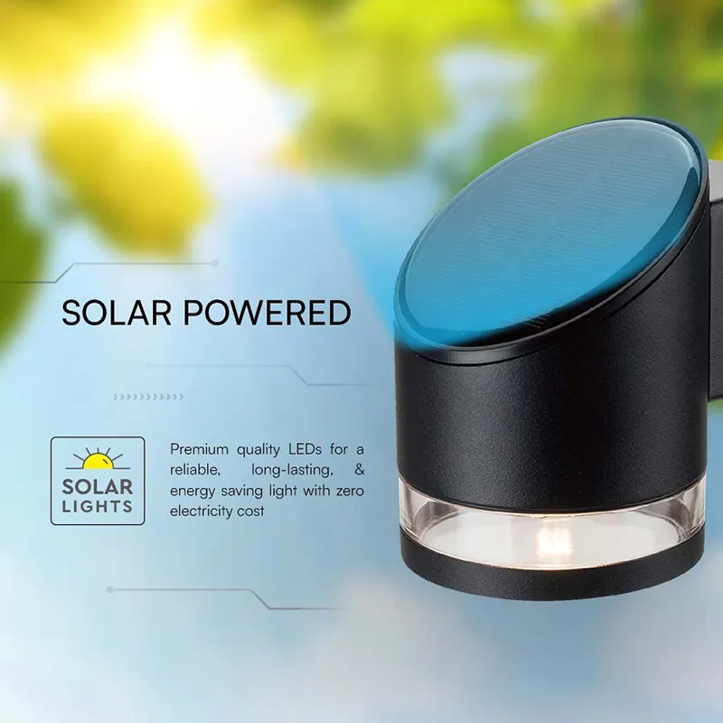 Lampa LED cu Incarcare Solara 1W IP54 3000K - Negru