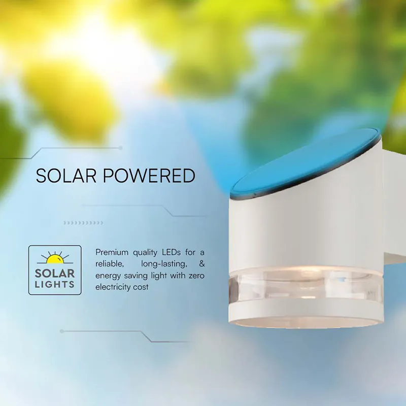 Lampa LED cu Incarcare Solara 1W IP54 3000K - Alb