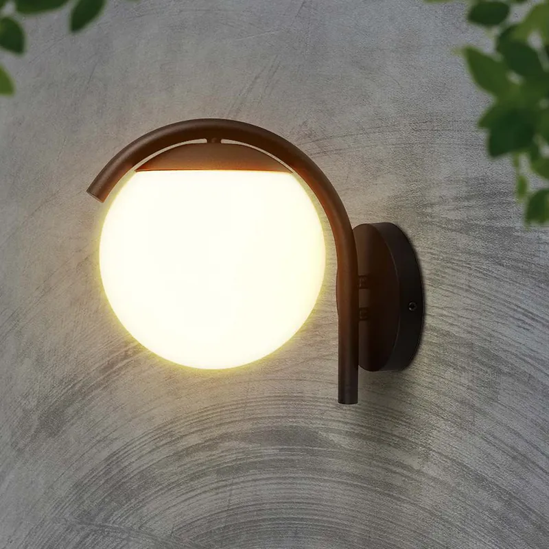 Lampa Perete cu Soclu E27 IP44 - Negru Mat