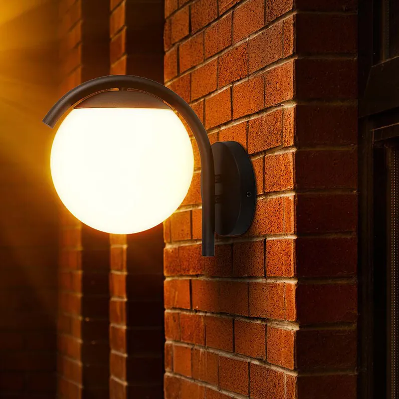 Lampa Perete cu Soclu E27 IP44 - Negru Mat