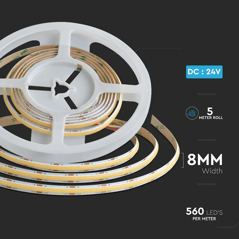 Banda LED COB 9-18W/M 24V 3IN1 IP20 5M