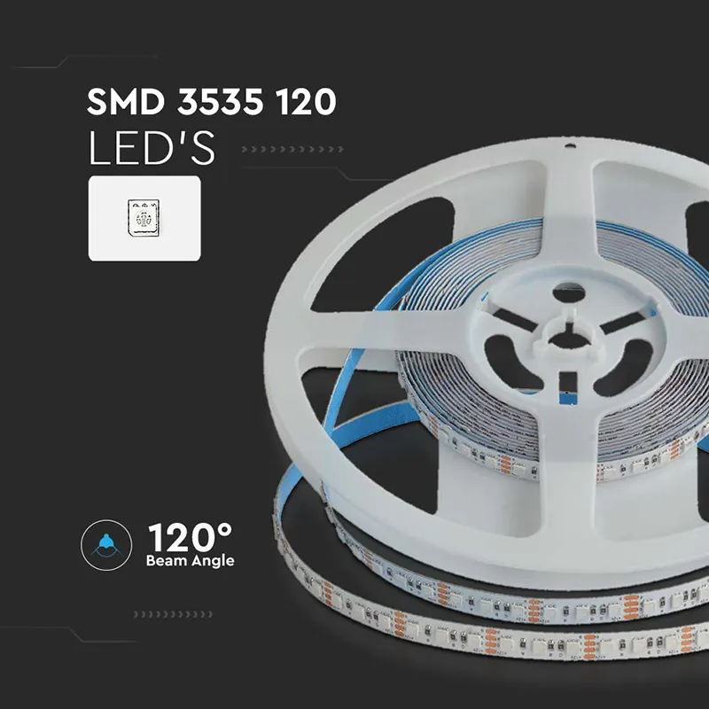 Banda LED RGB SMD3535 8MM 12W/M 24V IP20 5M
