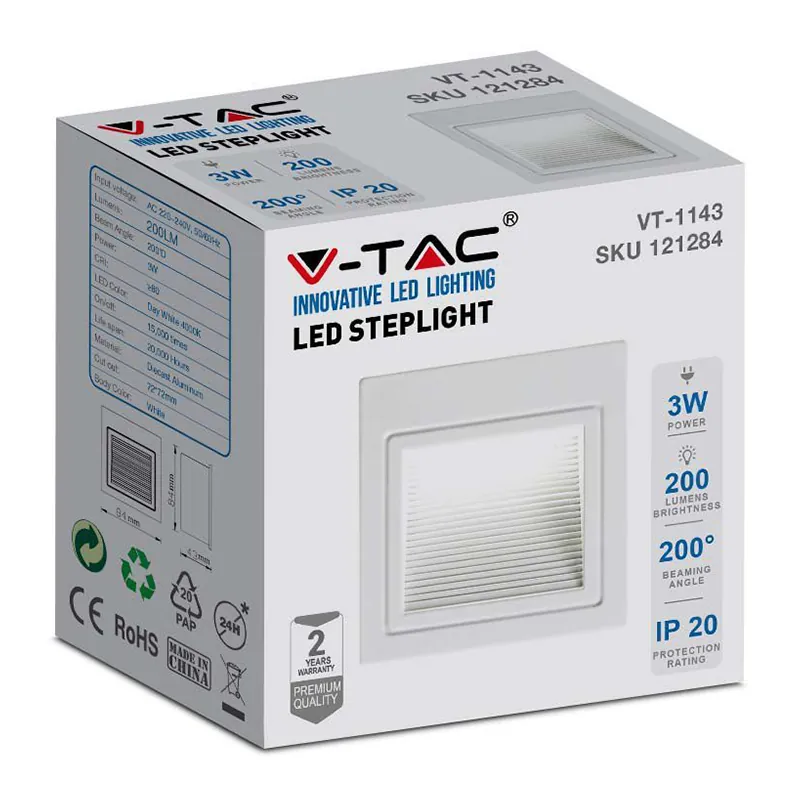 Corp Iluminat LED Steplight Montaj Scara/Perete 3W 4000K Alb Neutru