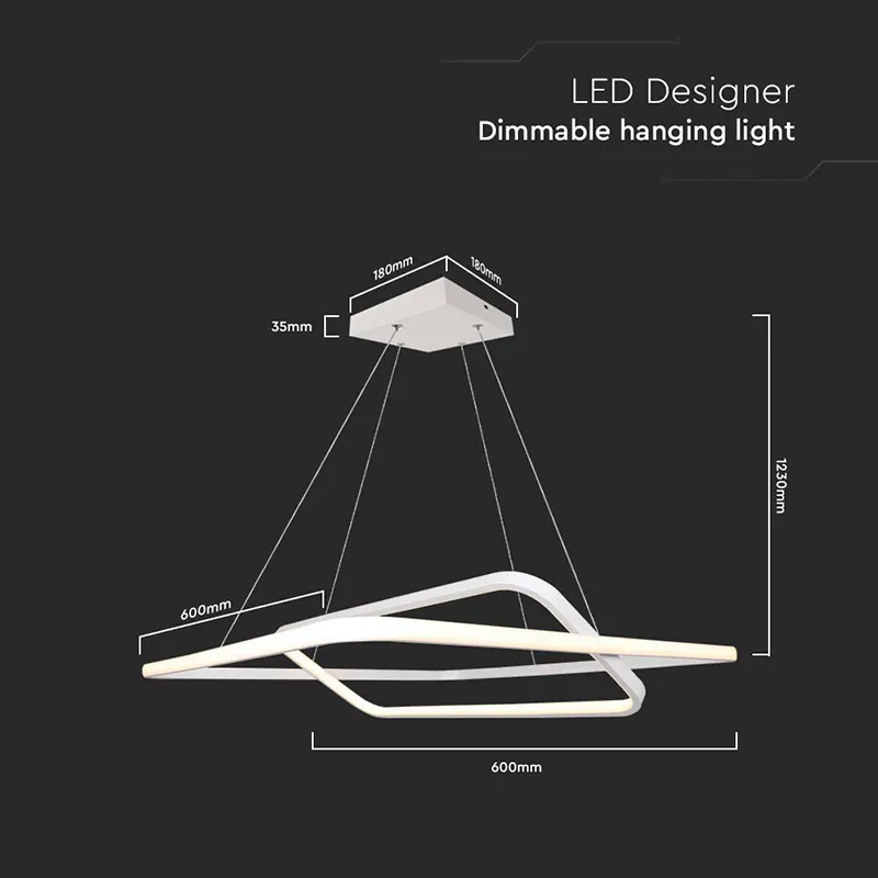 Candelabru LED Dimabil 50W 4000K 60X60X120CM - Alb