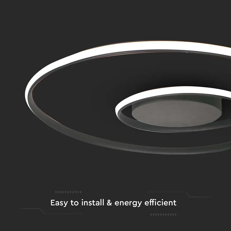 Candelabru LED Dimabil 48W 3000K 62X62X10CM - Negru