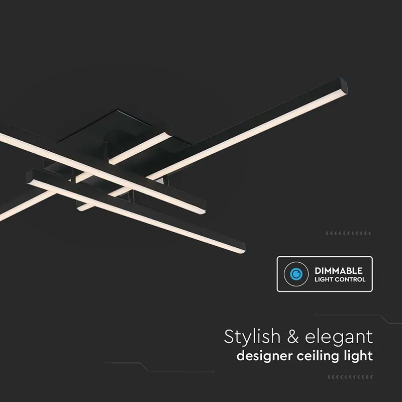 Candelabru LED Dimabil 38W 3000K 85X85X10.5CM - Negru