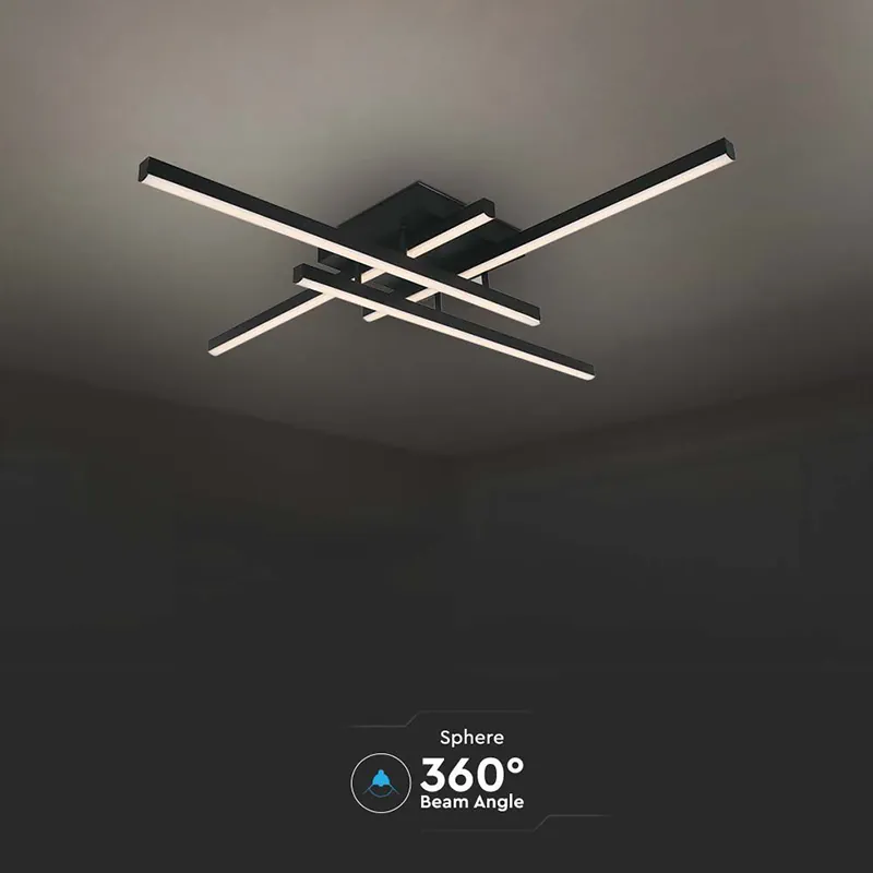 Candelabru LED Dimabil 38W 3000K 85X85X10.5CM - Negru