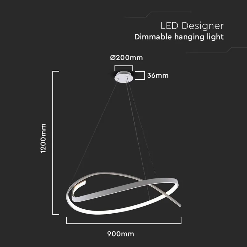 Candelabru LED Dimabil 48W 3000K 80X120CM - Alb
