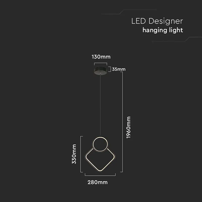Candelabru LED 12W 3000K - Negru
