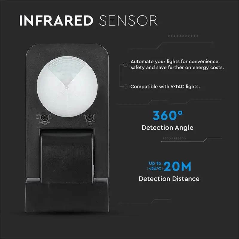 Senzor Miscare 360GR 1000W - Negru