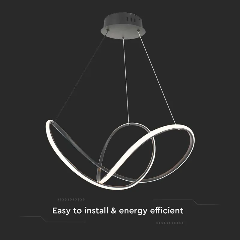 Candelabru LED 49W 3000K 70X120CM - Negru