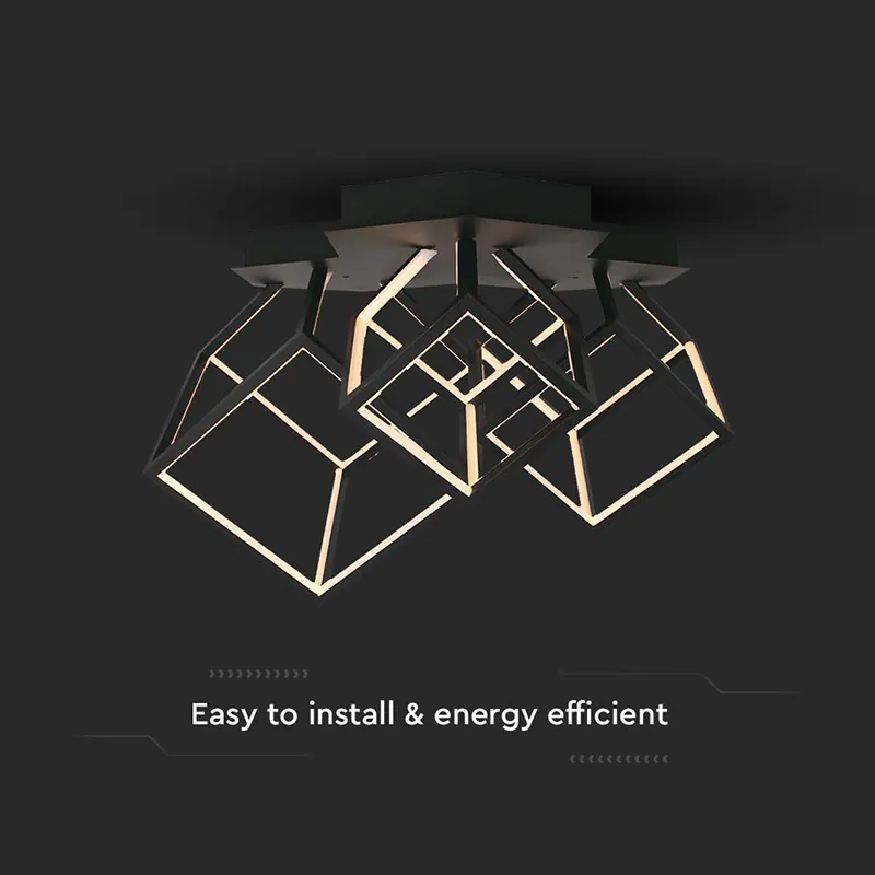 Candelabru LED 46W 3000K 64.5X55X42CM - Negru