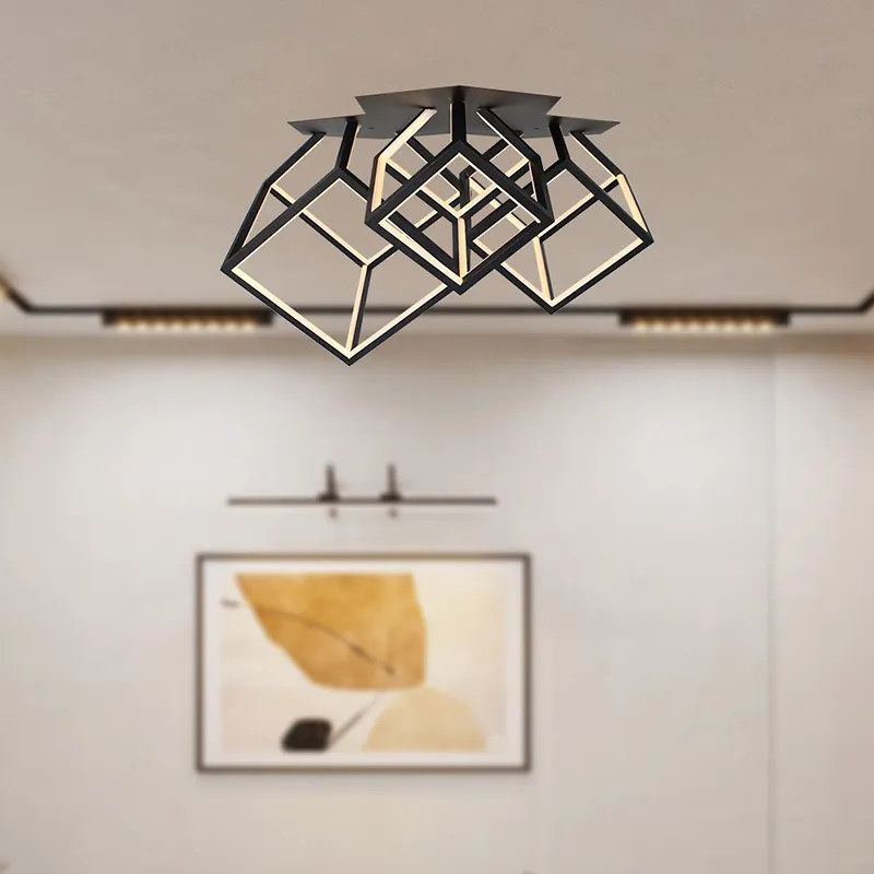 Candelabru LED 46W 3000K 64.5X55X42CM - Negru