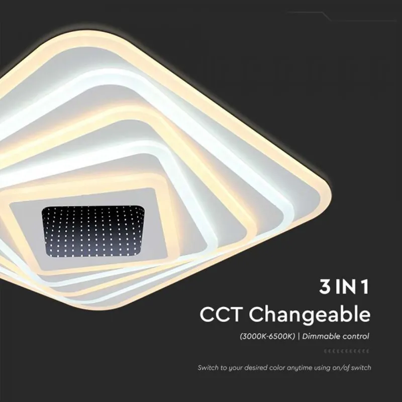 Corp Iluminat Decorativ Dimabil 150W 3000K + 6000K - Alb