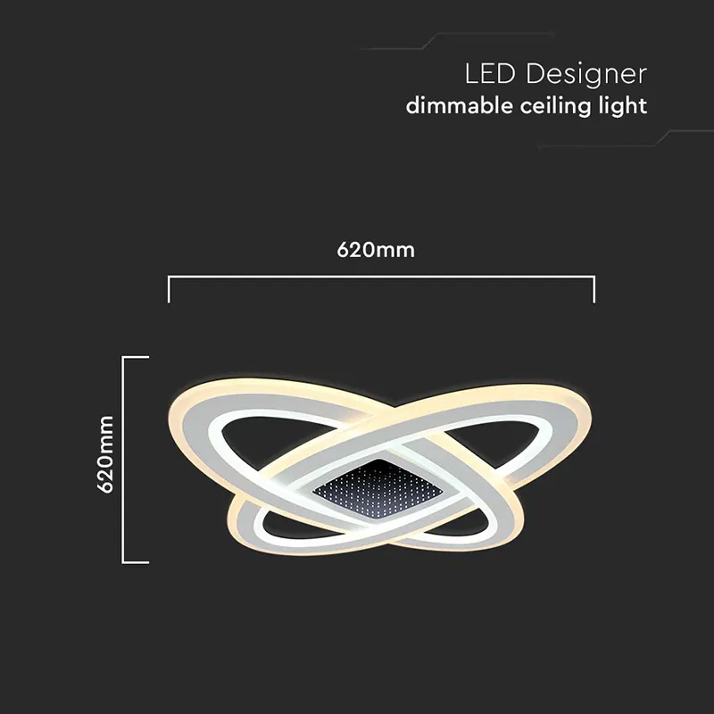 Corp Iluminat Decorativ Dimabil 130W 3000K + 6000K - Alb