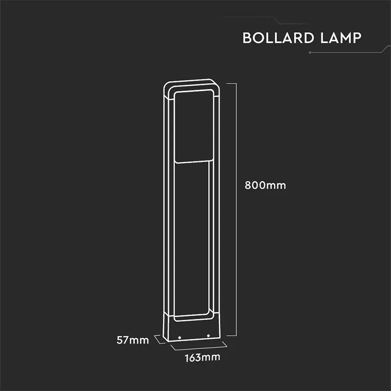 Lampa Iluminat Gradina 10W IP65 3000K Alb Cald - Alb
