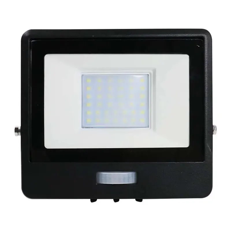 Reflector LED SMD 30W 6400K IP65 cu Senzor Miscare - Negru