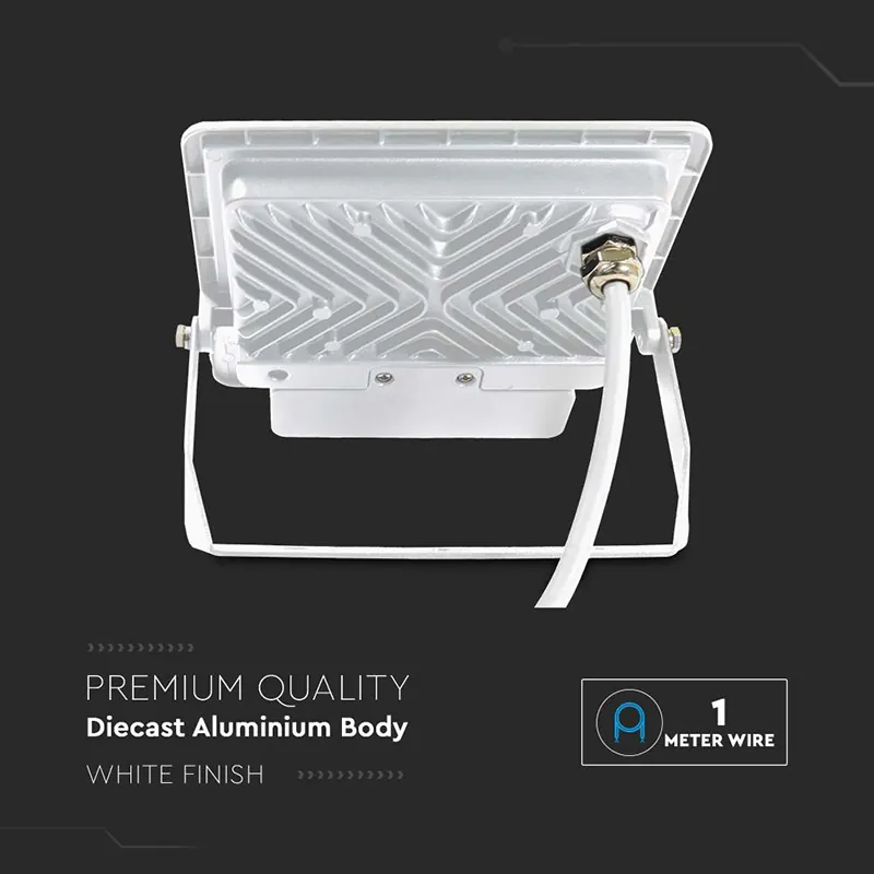 Reflector LED SMD 50W 4000K IP65 cu Senzor Miscare - Alb