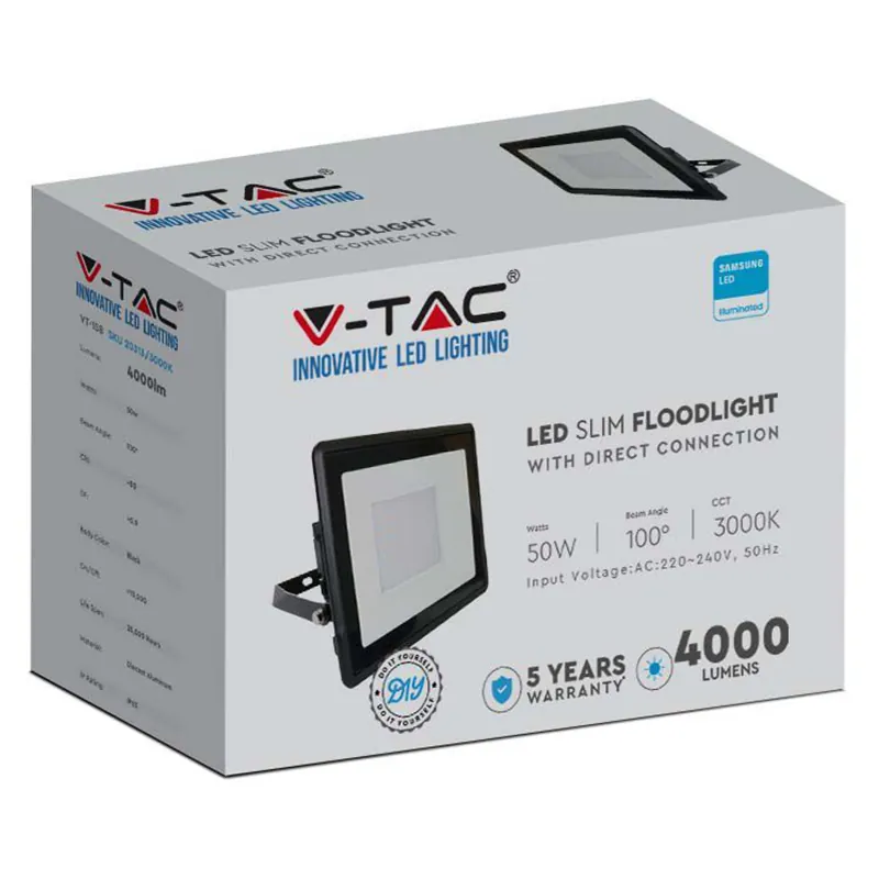 Reflector LED 50W 6400K Alb Rece, Cip Samsung