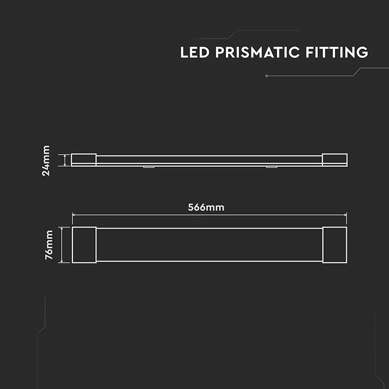 Corp Iluminat LED 20W 60CM 120LM/W 6500K Alb Rece, Cip Cree