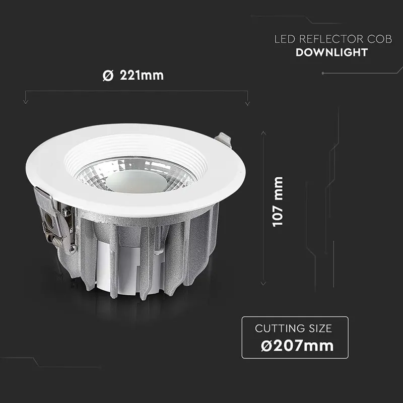 Spot LED COB Incorporabil 30W 4500K Alb Neutru