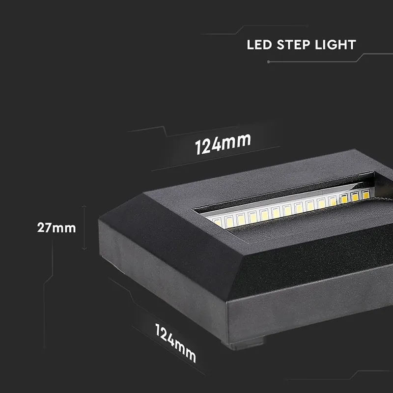 Corp Iluminat LED pentru Scari 2W 3000K Alb Cald