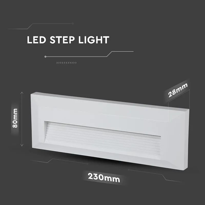 Corp Iluminat LED pentru Scari 3W 4000K Alb Neutru - Alb