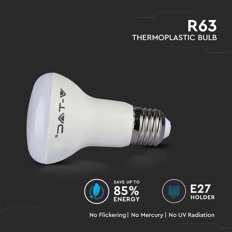 Bec LED R63 E27 8.5W 3000K Alb Cald, Cip Samsung