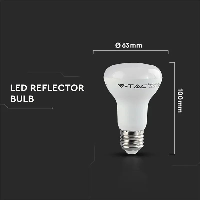 Bec LED R63 E27 8.5W 4000K Alb Neutru, Cip Samsung