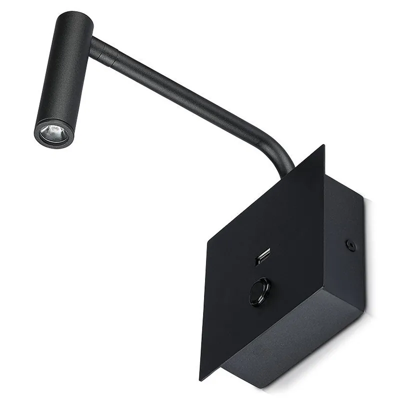 Lampa LED Perete 3W 3000K - Negru