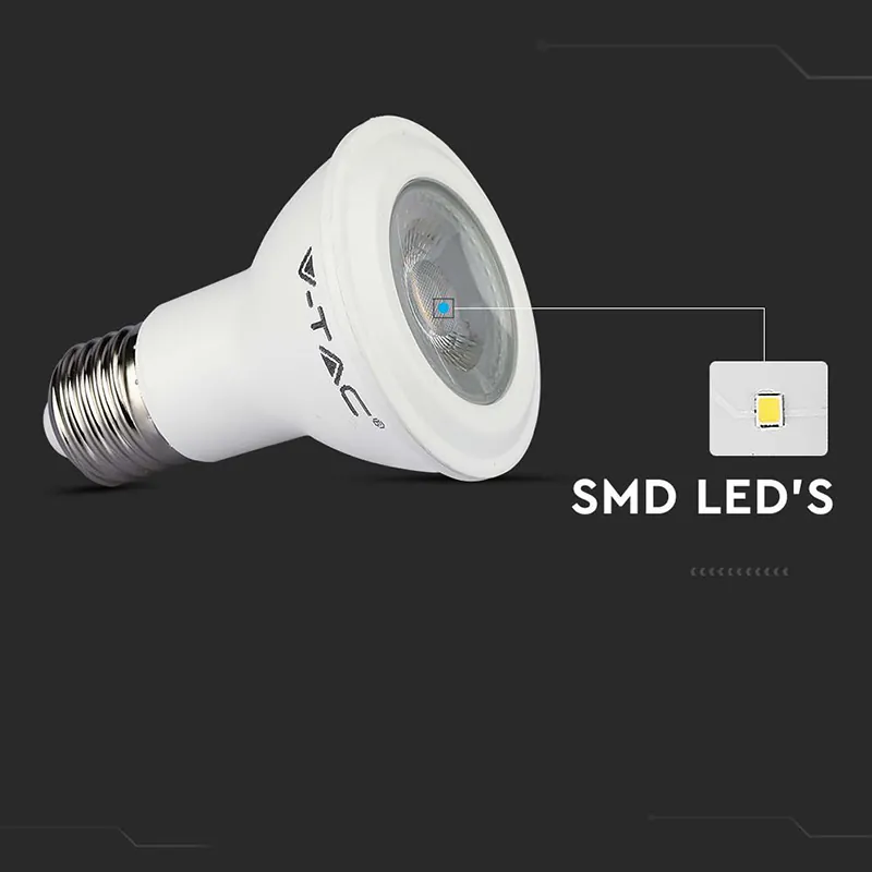 Bec LED 5.8W PAR20 E27 6500K Alb Rece